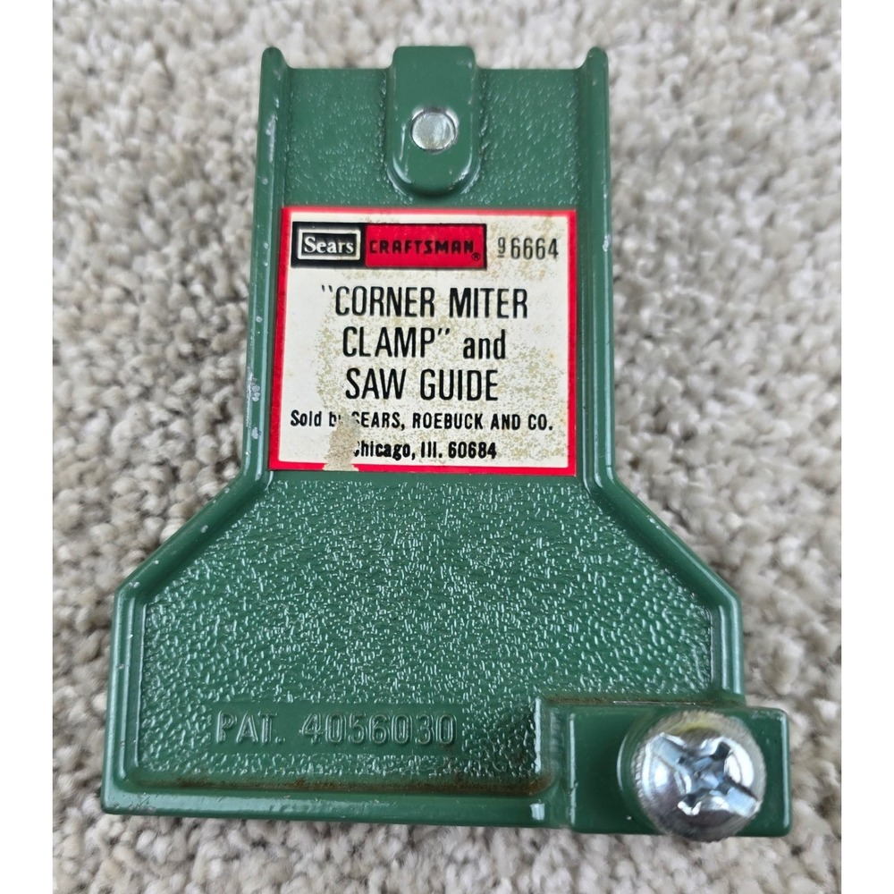 Vintage Sears Craftsman 9-6664 Corner Miter Clamp Saw Guide Woodworking USA